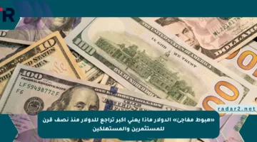 «هبوط مفاجئ» الدولار ماذا يعني أكبر تراجع للدولار منذ نصف قرن للمستثمرين والمستهلكين